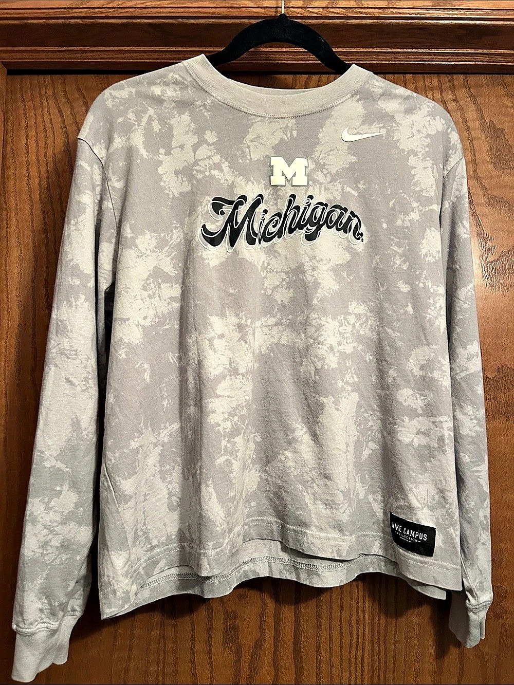 Nike The Nike Tee Michigan Gray Abstract Size Large